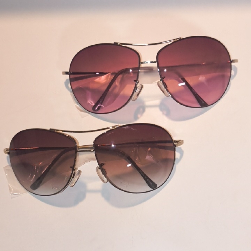 Stylish Gold and Purple Sunglasses